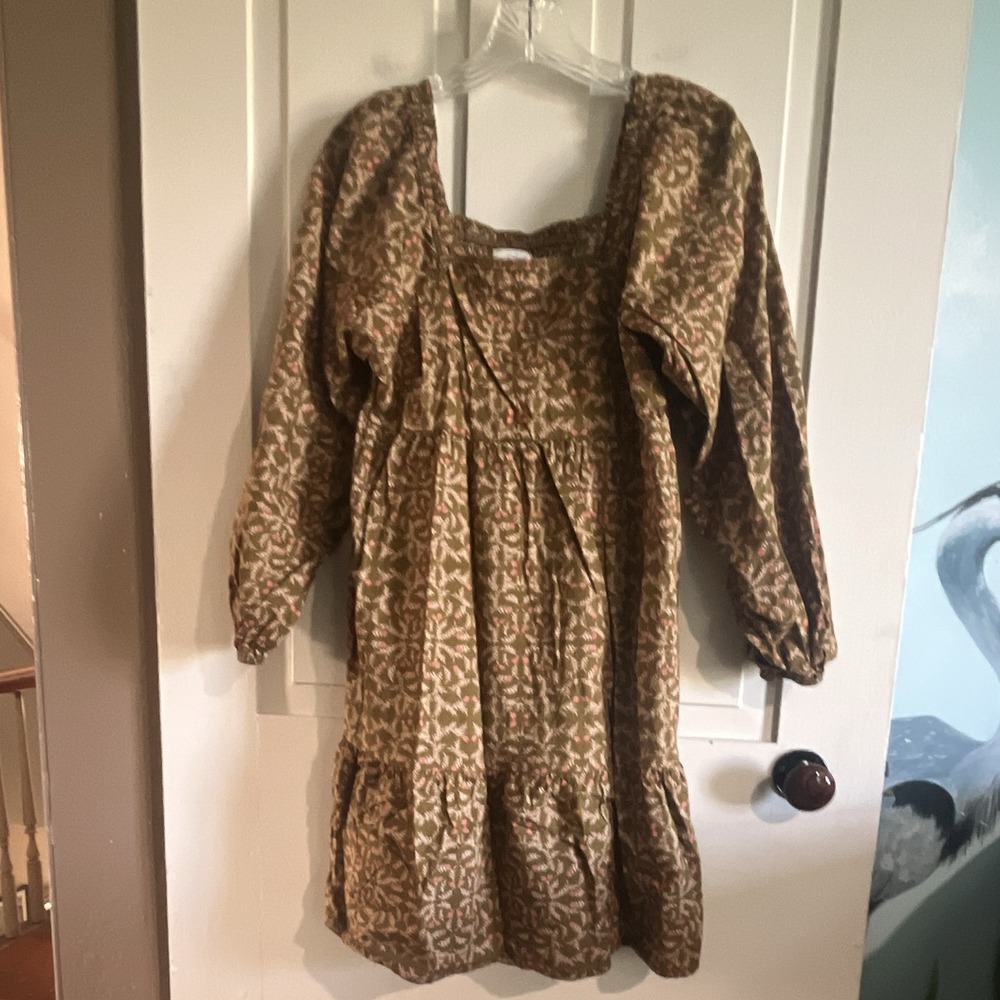 Universal threads Square Neck Short Tiered Dress Floral Small Ruffle Boho Chic